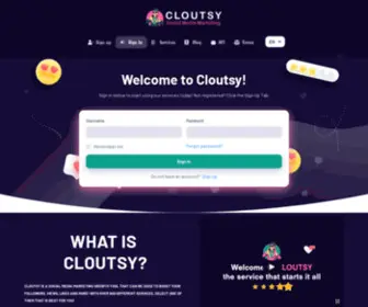 Cloutsy.com(Looking for an SMM Panel) Screenshot