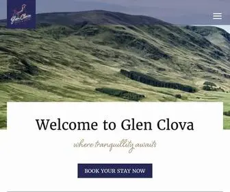 Clova.com(Glen Clova Hotel) Screenshot