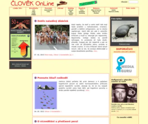 Clovekonline.cz(Člověk) Screenshot