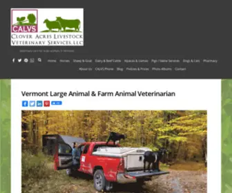 Cloveracresvet.com(Large Animal & Farm Animal Veterinarian in Vermont) Screenshot