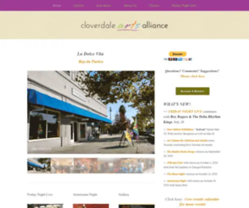 Cloverdaleartsalliance.org(Cloverdale Arts Alliance) Screenshot
