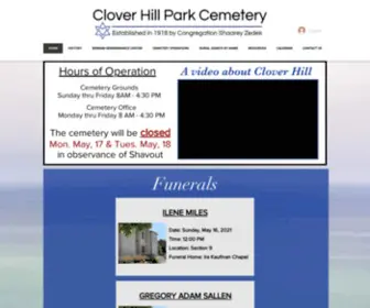 Cloverhillpark.org(Burial Plots) Screenshot