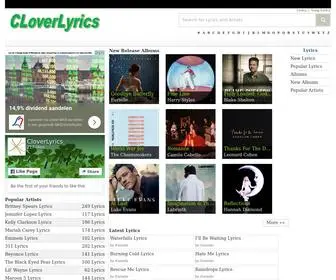 Cloverlyrics.com(Song Lyrics) Screenshot