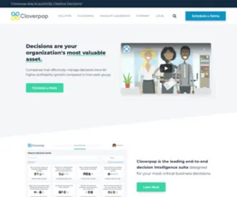 Cloverpop.com(Close the digital decision gap. The Cloverpop platform) Screenshot