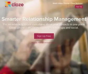 Cloze.com(Relationship Management) Screenshot