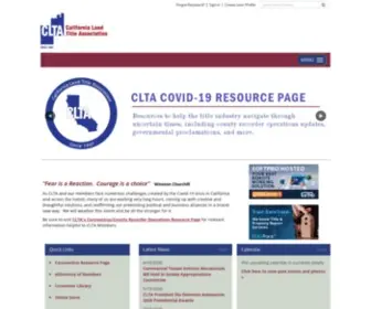 Clta.org(California Land Title Association) Screenshot