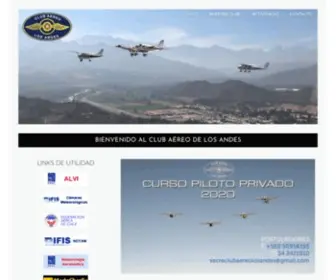 Clubaereolosandes.cl(Club Aéreo Los Andes) Screenshot