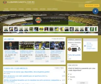 Clubamericanista.com.mx(Club américa) Screenshot