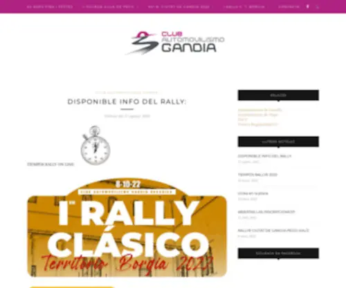 Clubautomovilismogandia.com(Rally Gandia) Screenshot