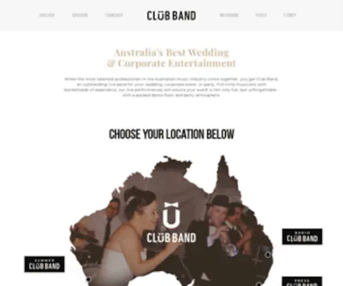 Clubband.com.au(Wedding Bands Australia) Screenshot