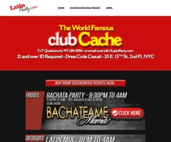 Clubcachenyc.com(Club Cache NYC) Screenshot