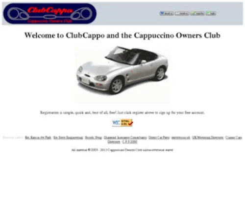 Clubcappo.co.uk(Suzuki Cappuccino) Screenshot