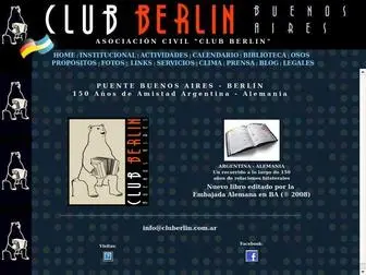 Cluberlin.com.ar(Puente entre las ciudades de Berlin y Buenos Aires) Screenshot