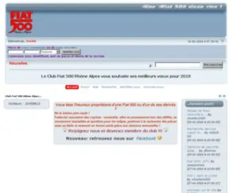 Clubfiat500.com(Club Fiat 500 Rhônes) Screenshot