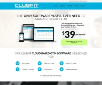 Clubfitsoftware.com.au(Australian Cloud Gym Software) Screenshot