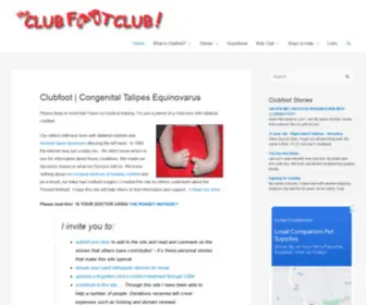 Clubfootclub.org(Congenital Talipes Equinovarus) Screenshot