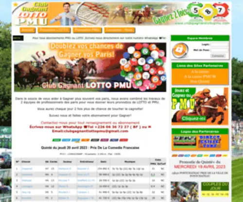 Clubgagnantlottopmu.com(CLUB GAGNANT LOTO PMU) Screenshot