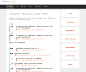 Clubguideberlin.de(Clubs Berlin » Clubbing) Screenshot