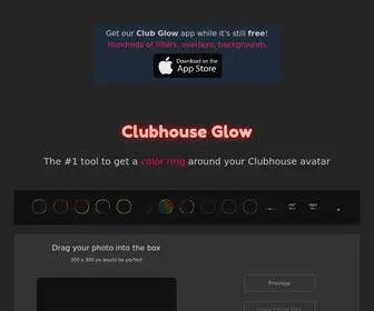 Clubhouseglow.com(Get a Clubhouse Glow avatar) Screenshot