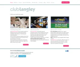 Clublangley.co.uk(Venue Hire) Screenshot