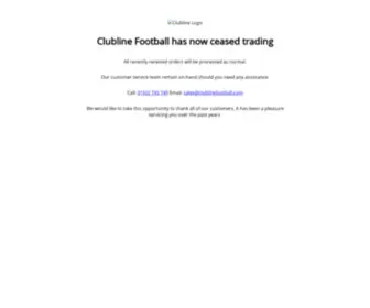 Clublinefootball.com(Clubline Football Equipment Supplier) Screenshot