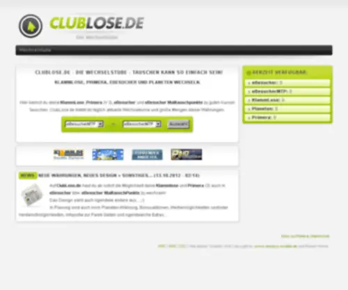 Clublose.de(Die Wechselstube) Screenshot