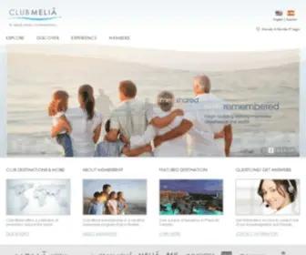 Clubmelia.com(Meliá) Screenshot