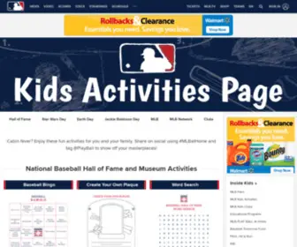 Clubmlb.com(MLB Kids Activities) Screenshot