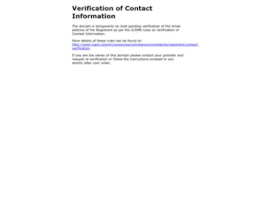 Clubonweb.com(Verification of Contact Information) Screenshot