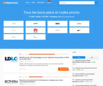 Clubpromos.fr(Plus de 21 000 codes promo partagés gratuitement par les 100k+ membres de Clubpromos) Screenshot