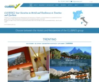 Clubres.com(Hotel e Residence in Trentino e Sardegna) Screenshot