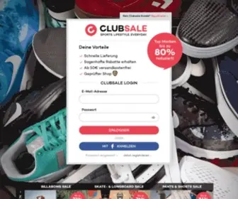 Clubsale.com(21 Sportsgroup) Screenshot