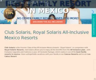 Clubsolaris.com(Royal Solaris & Club Solaris Resorts) Screenshot