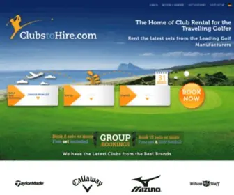Clubstohire.com(Golf Clubs Hire) Screenshot