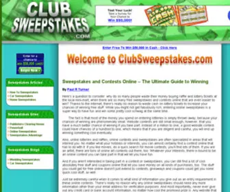 Clubsweepstakes.com(Marketing Funnels Made Easy) Screenshot