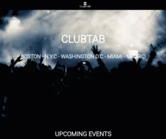 Clubtabevents.com(ClubTab Events) Screenshot