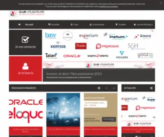 Clubutilisateursoracle.org(Club utilisateurs des solutions OracleClub utilisateurs des solutions Oracle) Screenshot