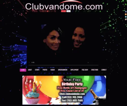 Clubvandome.com(Club Vandome night club new haven ct best night club dance latin music hip hop reggae reggaeton salsa bachata merengue puerto ricans dominicans mexicans party deejays bartenders Club Vandome) Screenshot