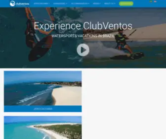 Clubventos.com(Windsurf, Wingfoil and Kitesurf Vacations in Brazil) Screenshot