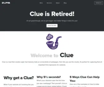 Clueapp.com(A fun and easy way to test what people remember on your website) Screenshot