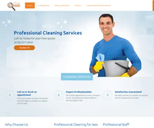 Cluecleaning.com(Atlanta's full service cleaning company) Screenshot