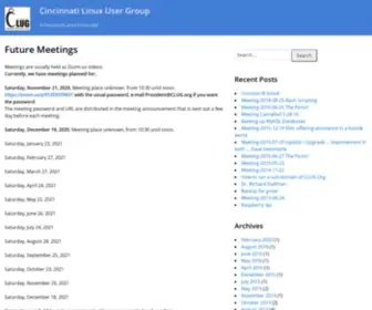 Clug.org(A Cincinnati area Linux site) Screenshot
