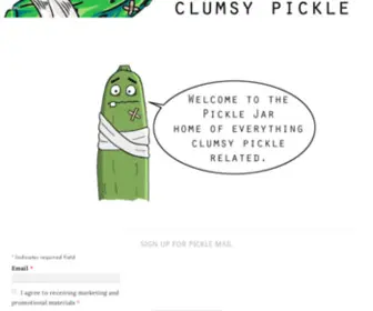 Clumsypickle.com(Clumsy Pickle Home) Screenshot