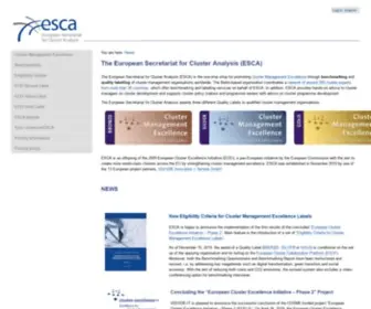 Cluster-Analysis.org(The European Secretariat for Cluster Analysis (ESCA)) Screenshot