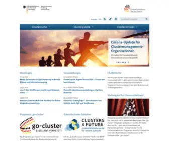 Clusterplattform.de(Clusterplattform Deutschland) Screenshot