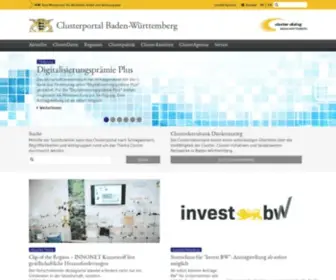 Clusterportal-BW.de(Clusterportal Baden) Screenshot
