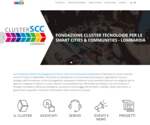 Clusterscclombardia.it(Il Cluster Smart Cities della Regione Lombardia) Screenshot