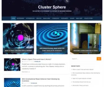 Clustersphere.com(The history of astronomy is a history of receding horizons) Screenshot