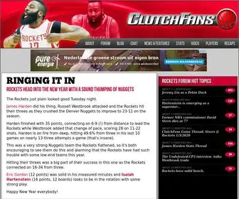 Clutchfans.net(Houston Rockets Fan Information Source) Screenshot