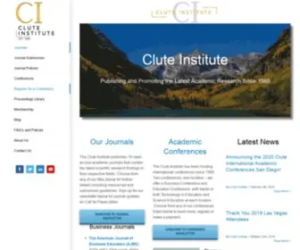Cluteinstitute.com(Clute Institute) Screenshot